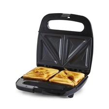 Toastie Maker 2 Slice Sandwich Toaster Non-Stick Machine Easy Clean 750W Geepas