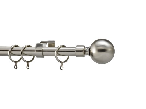 Metal curtain pole brushed - metal,