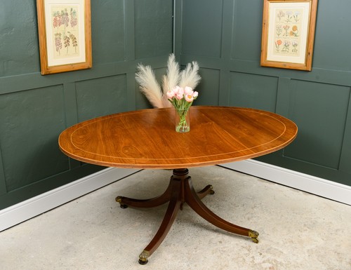 Oval mahogany dining table - dining,