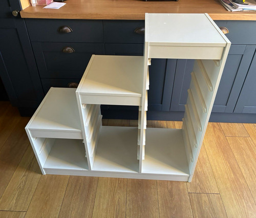 Ikea white trofast stepped - white,
