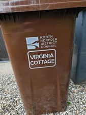 4x Wheelie Bin Numbers Personalised Bin Labels Custom House No.&Street Stickers