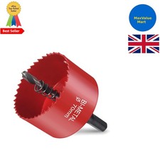 Efficient 70mm Bi-Metal Hole Cutter for Wood, Plastic, and Metal Applications