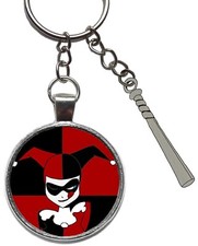 suicide squad harley quinn figure keyring batman baseball bat