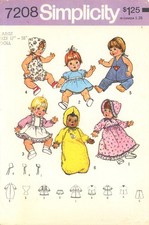 Simplicity 7208 Doll Clothes