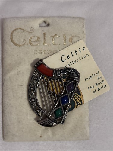 Celtic collection harp broach - collection,