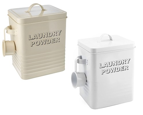 Laundry powder storage tin - powder,