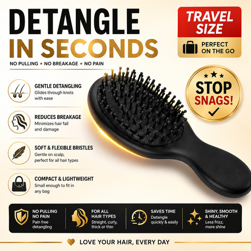 Travel hair brush mini scalp - brush,