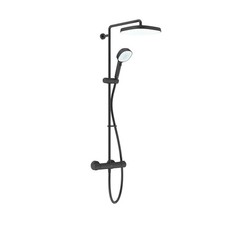 Mira Atom Matt Black Dual H/P combi mixer Shower with 2 Shower heads