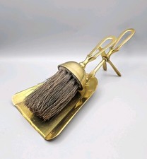Vintage Brass Dustpan & Brush