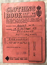 Original Clothing Ration Book