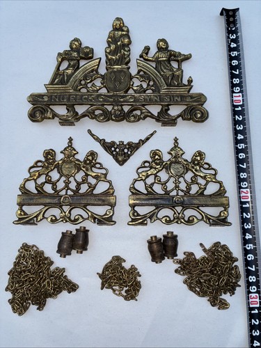 Vintage brass ornaments frets - ornaments,