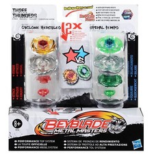 Beyblade Metal Masters 2 Pack - Three Thunders - Cyclone Herculo v Spiral Tempo