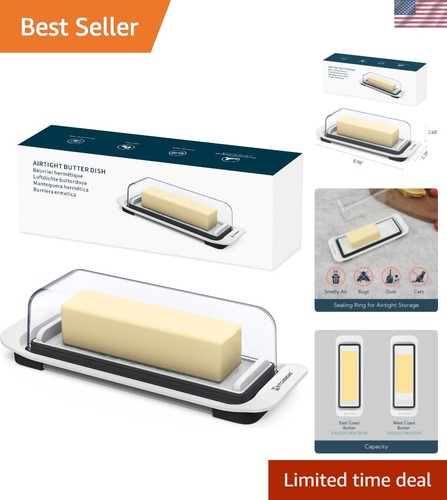Airtight butter dish with - butter, lid