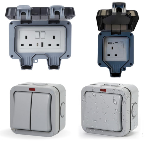 Outdoor double plug socket - double,