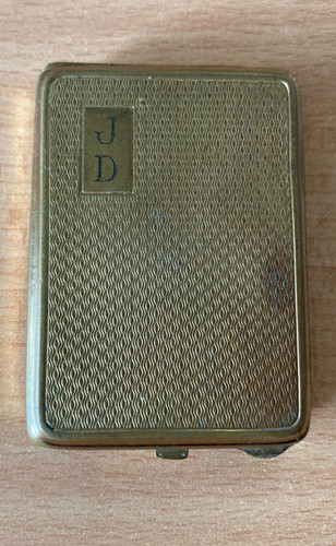 Vintage engraved matchbox - engraved,