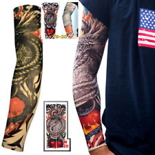 Dragon & Heart Elastic Nylon Fake Temporary Tattoo Sleeves Mens Women Arm Sleeve