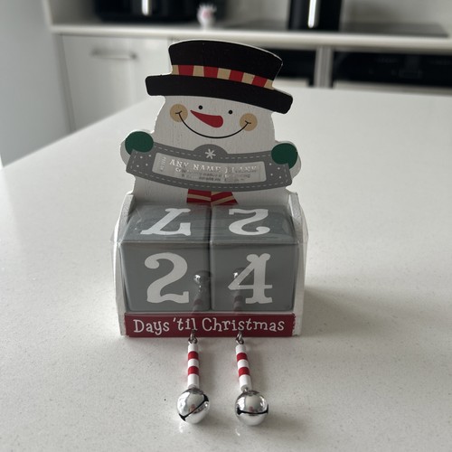 Christmas countdown wooden - christmas,