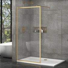Brushed Brass Walk In Wet Room