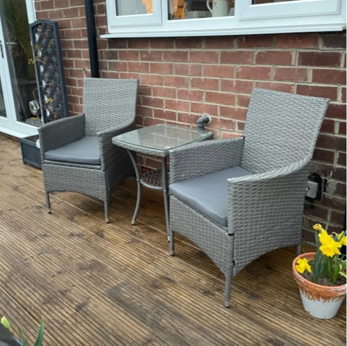Rattan bistro set pcs - rattan,