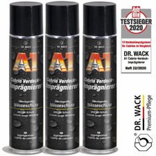 3x Dr. Wack A1 convertible hood impregnator moisture + UV protection 400ml 