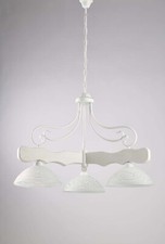 Barbell Chandelier Rustic Wooden And Glass 3 Lights Lgt Spello 001