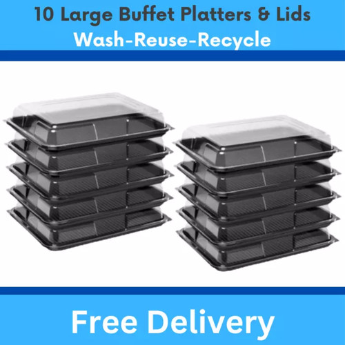 10x large catering platters - 10x,