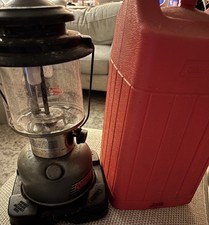 Coleman "THE POWERHOUSE" Unleaded 295 Double Mantle Lantern With Stand And Case