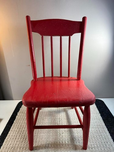 Vintage wooden child red - vintage, child's