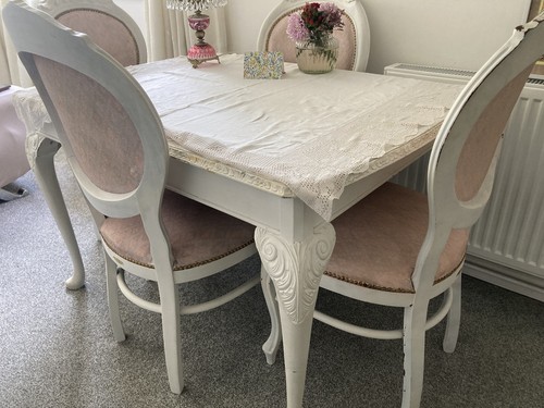 Wooden dining table and - table, 4