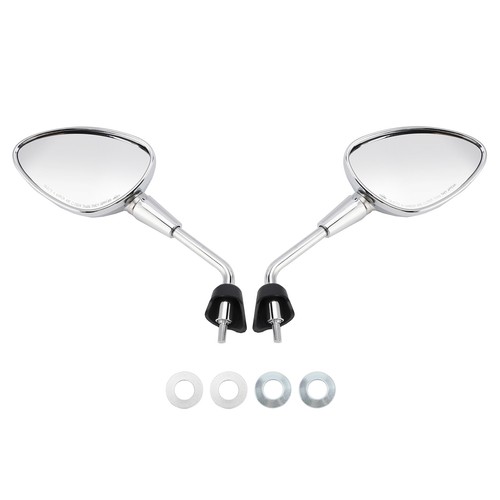 Pair shorty mirrors - chrome, for
