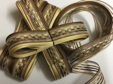25 Mtrs Brown Multi 25mm Organza Good Quality Ribbon (NR19)
