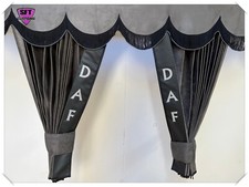 DUTCH STYLE TRUCK CURTAINS DOUBLE LINED GREY DAF VOLVO MERCEDES MAN SCANIA