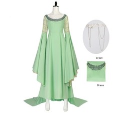 The Lord of the Rings Cosplay Arwen Costume Crown Elven Princess Arwen Dress 