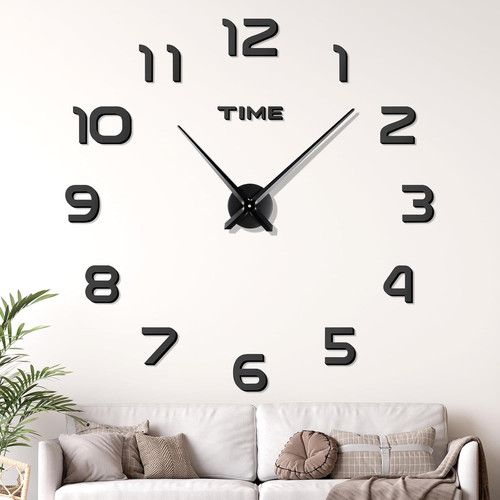 Stick wall clock large - 3d,
