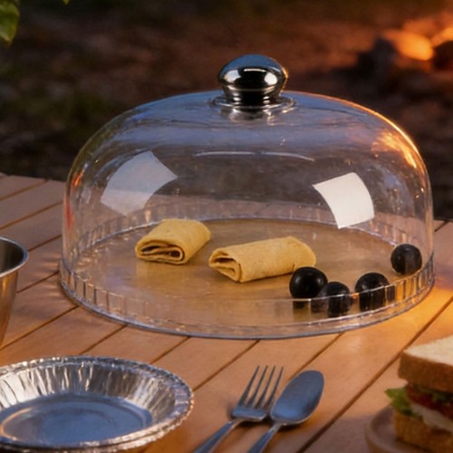 Plastic cake cover for camping - cake,