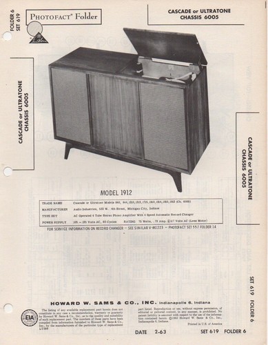 1963 cascade ultratone 6005 - ultratone,