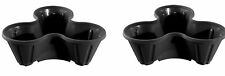 Pot Planter Black 2Pc Trio Stacking Stackable Garden Plastic Plant Strawberry 