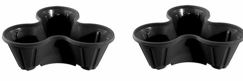 Pot planter black - planter, 2pc