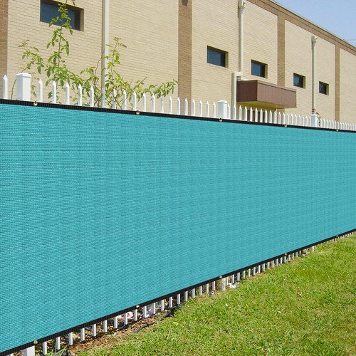 Turquoise privacy fence - 1',