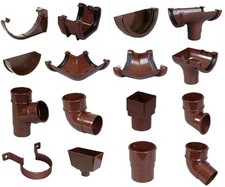 Brown Round Guttering & Down