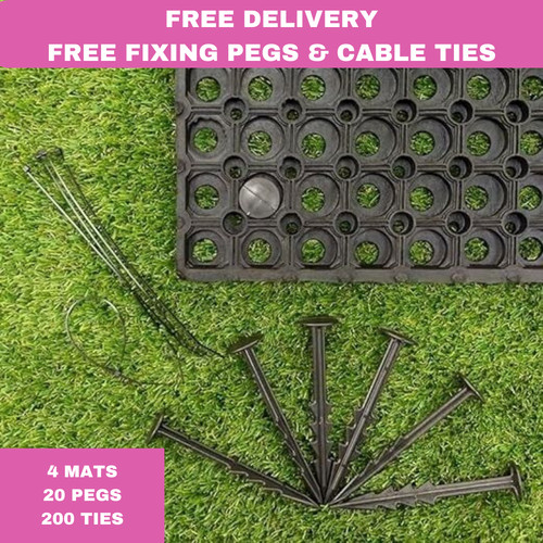 Rubber grass mats 23mm 5m - mats,