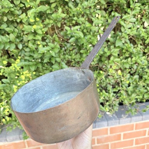 Antique french copper saucepan - antique,