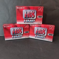 3 x SONY VIDEO Tape Hi8 HMP 90 PAL P5-90HMP3 Metal Particle New  Sealed