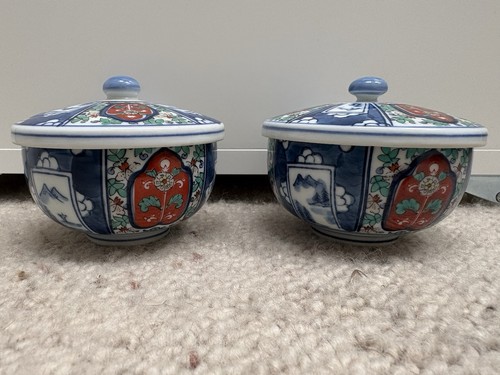 Japanese imari style lidded - japanese,
