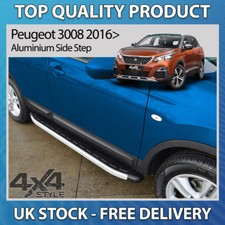 FITS PEUGEOT 3008 MK2 16> 4X4 ALUMINIUM CLUMBER BLOCK SIDE STEP RUNNING BOARD
