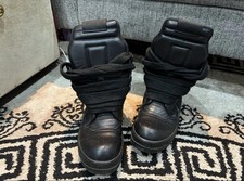 Rick Owen black jumbo lace geobaskets