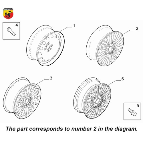Genuine abarth alloy wheel - genuine,