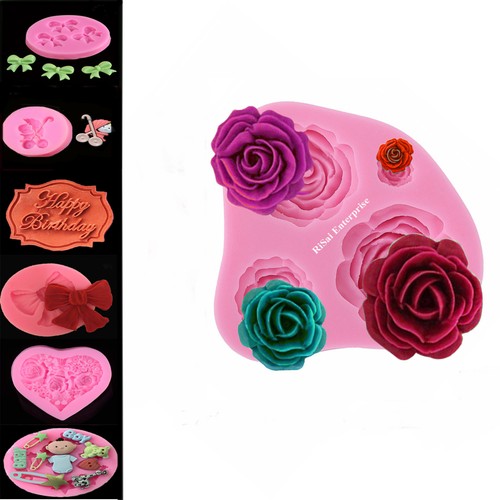 Roses flower bow silicone - roses,