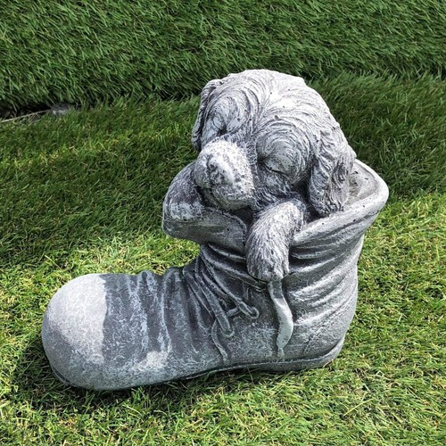Concrete garden ornament - garden, puppy