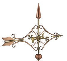 Victorian Arrow Polished Copper Weathervane